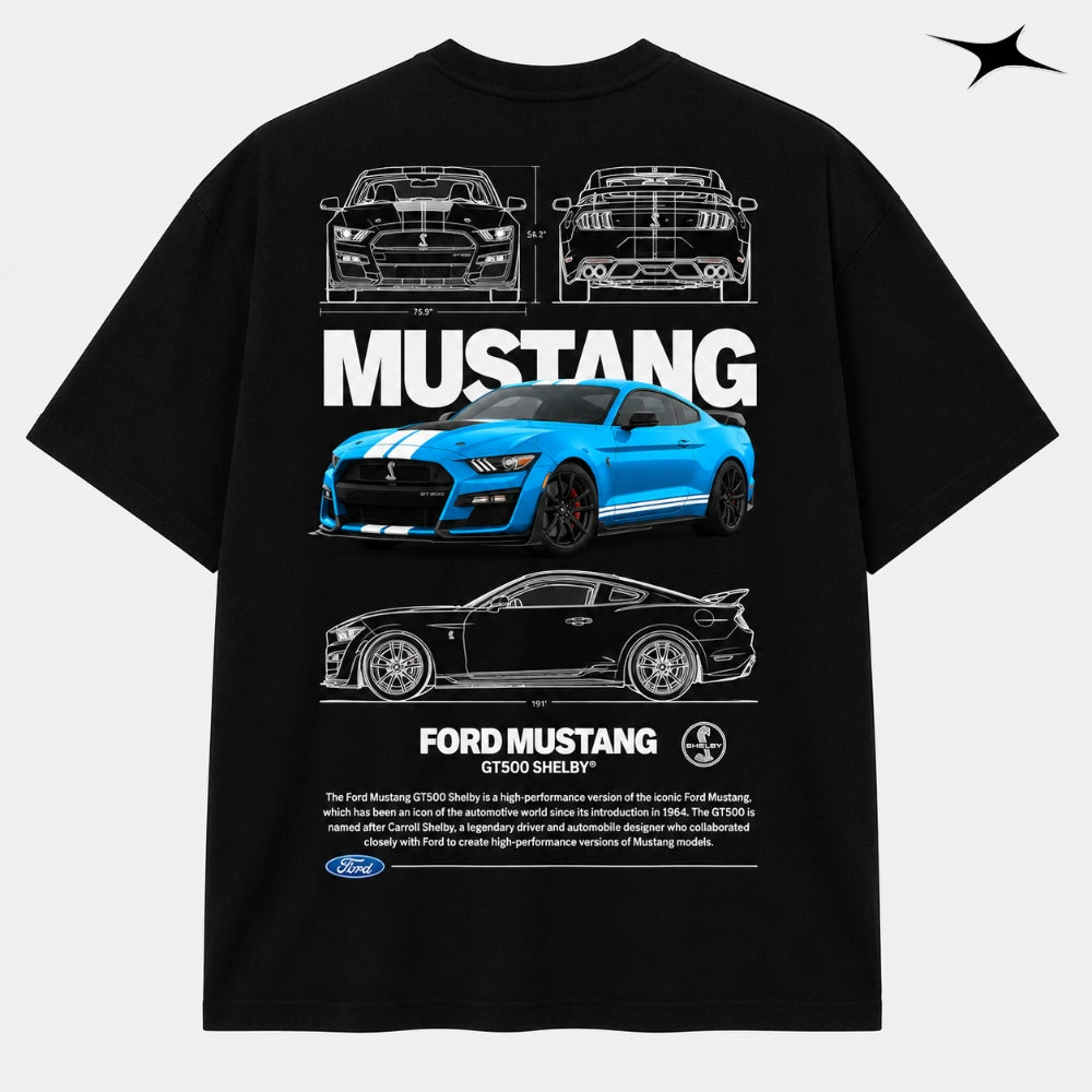 MIDNIGHT Camiseta Mustang Shelby GT 500