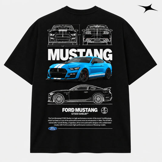 MIDNIGHT Camiseta Mustang Shelby GT 500